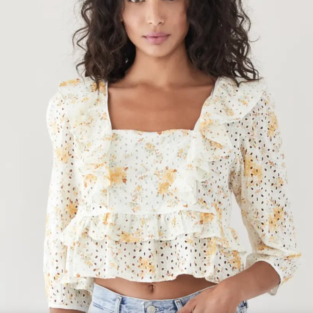 Floral Ruffle Top